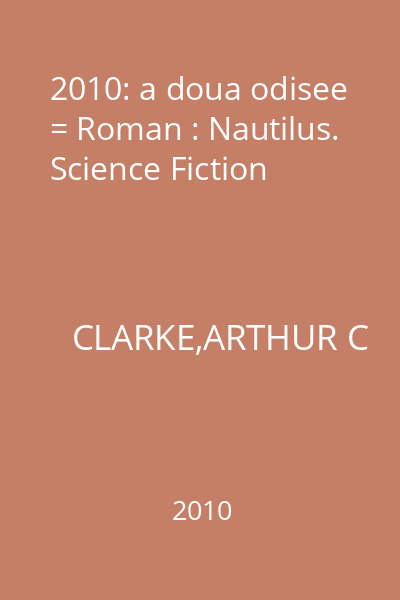 2010: a doua odisee = Roman : Nautilus. Science Fiction
