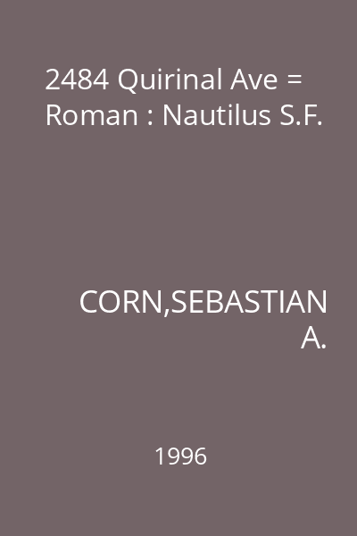 2484 Quirinal Ave = Roman : Nautilus S.F.