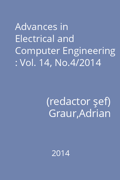 Advances in Electrical and Computer Engineering : Vol. 14, No.4/2014