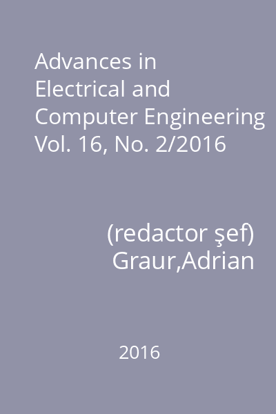 Advances in Electrical and Computer Engineering Vol. 16, No. 2/2016