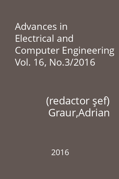 Advances in Electrical and Computer Engineering Vol. 16, No.3/2016