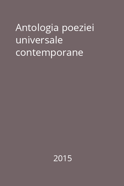 Antologia poeziei universale contemporane