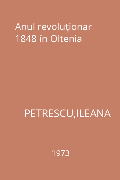 Anul revoluţionar 1848 în Oltenia