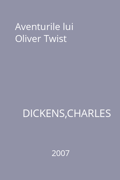 Aventurile lui Oliver Twist