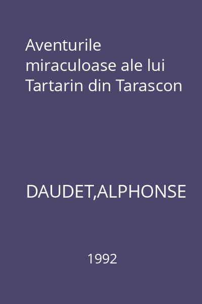 Aventurile miraculoase ale lui Tartarin din Tarascon
