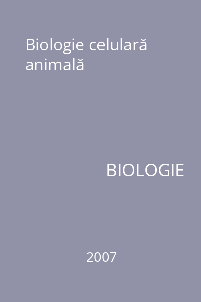 Biologie celulară animală