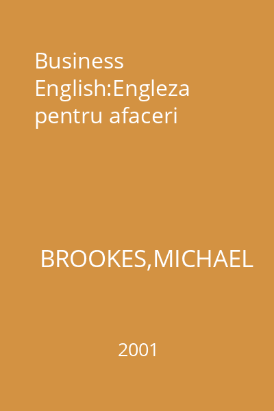 Business English:Engleza pentru afaceri