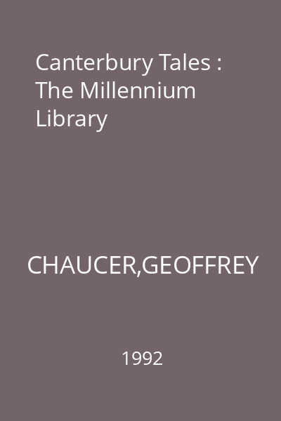 Canterbury Tales : The Millennium Library