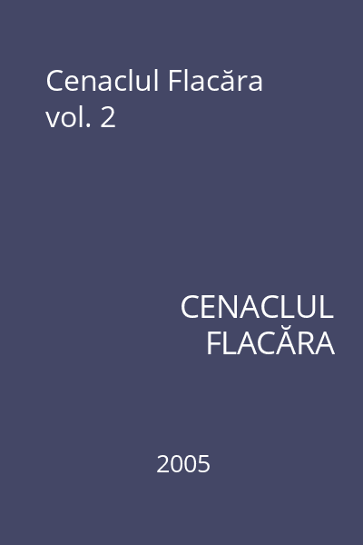Cenaclul Flacăra vol. 2