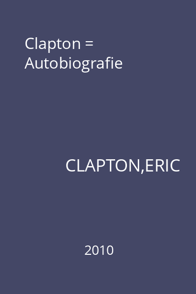 Clapton = Autobiografie