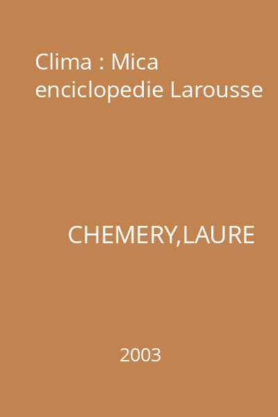Clima : Mica enciclopedie Larousse
