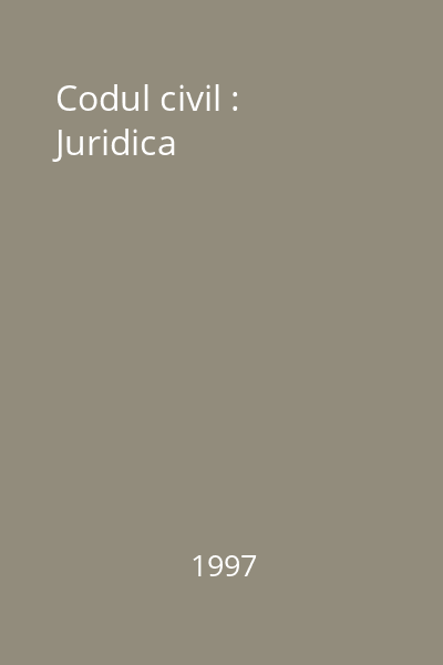 Codul civil : Juridica
