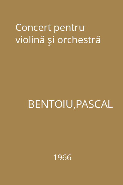 Concert pentru violină şi orchestră