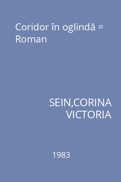 Coridor în oglindă = Roman