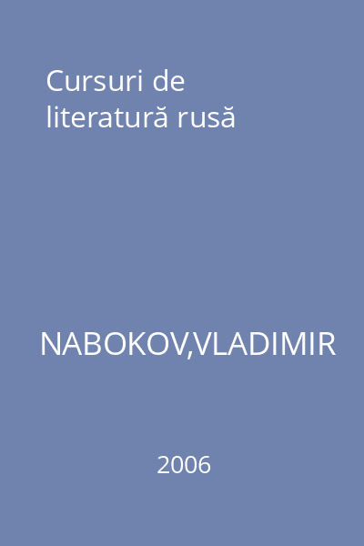 Cursuri de literatură rusă