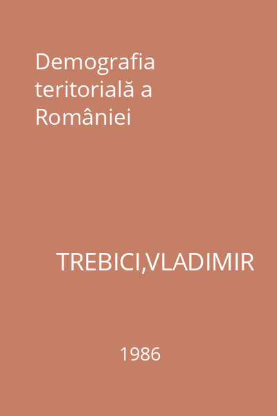 Demografia teritorială a României