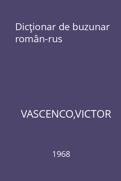 Dicţionar de buzunar român-rus