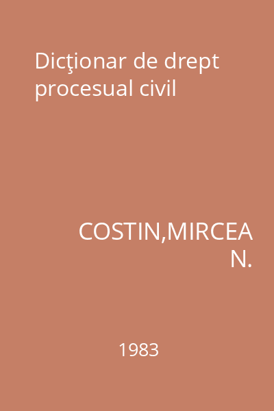 Dicţionar de drept procesual civil