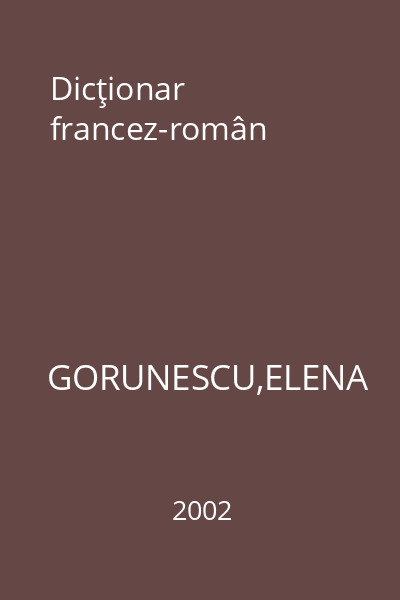 Dicţionar francez-român