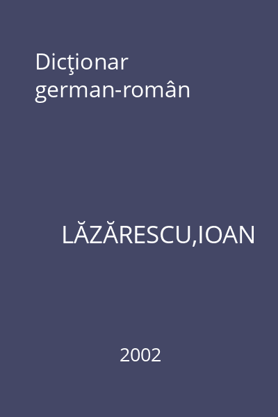 Dicţionar german-român