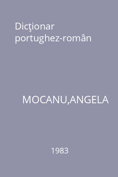 Dicţionar portughez-român