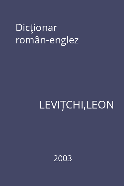 Dicţionar român-englez