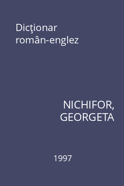 Dicţionar român-englez