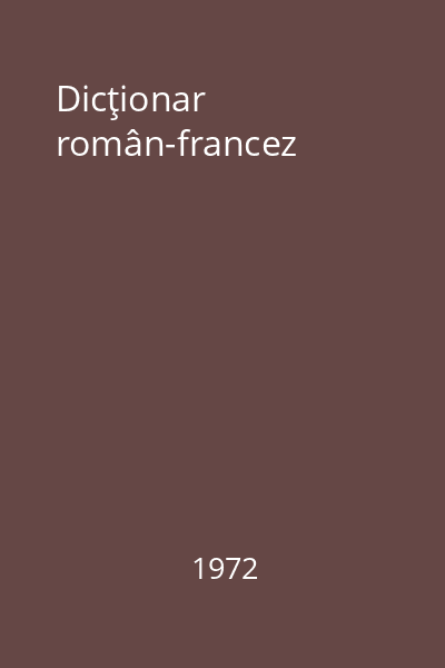 Dicţionar român-francez