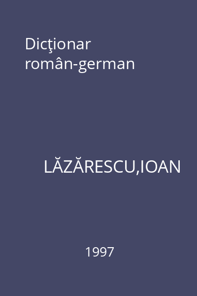 Dicţionar român-german