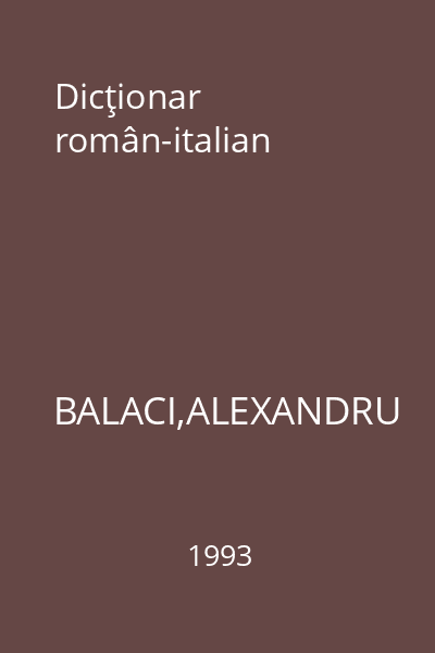 Dicţionar român-italian