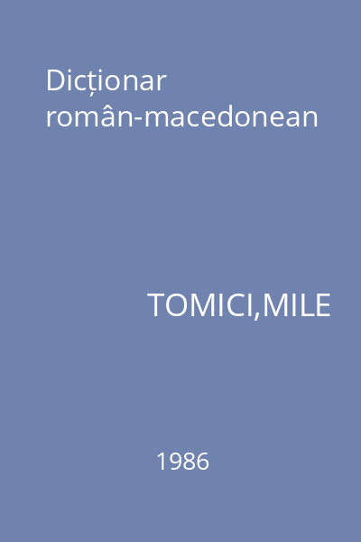 Dicționar român-macedonean