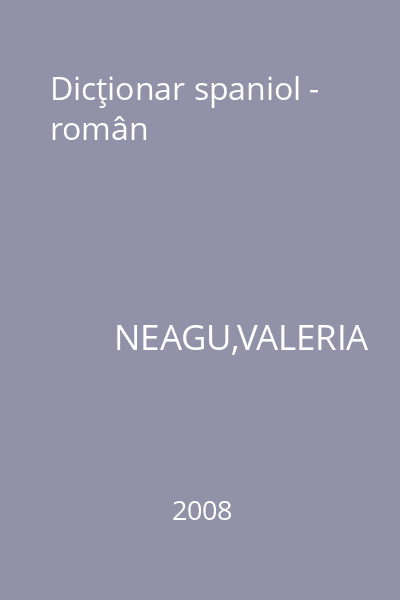 Dicţionar spaniol - român