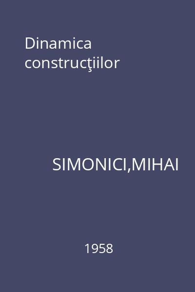 Dinamica construcţiilor