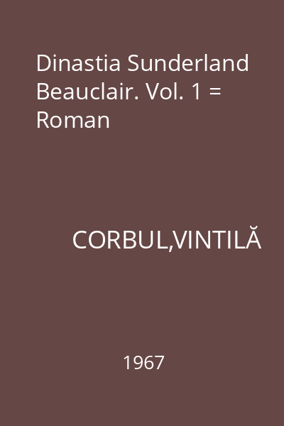 Dinastia Sunderland Beauclair. Vol. 1 = Roman