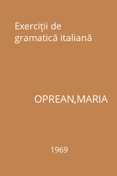 Exerciţii de gramatică italiană
