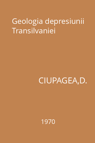 Geologia depresiunii Transilvaniei