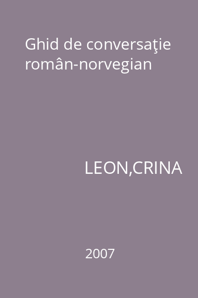 Ghid de conversaţie român-norvegian