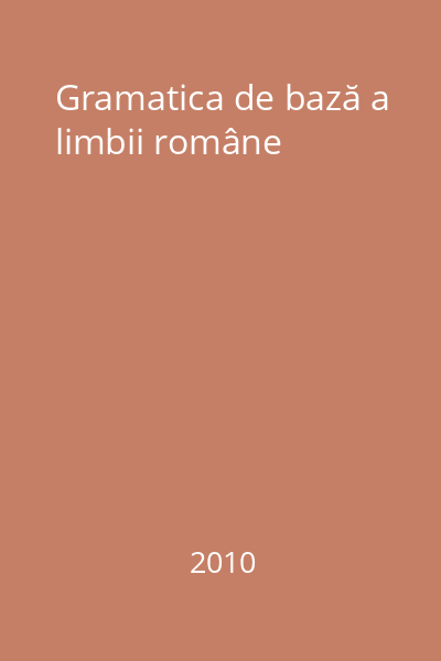 Gramatica de bază a limbii române