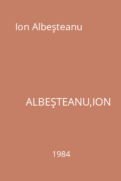 Ion Albeşteanu