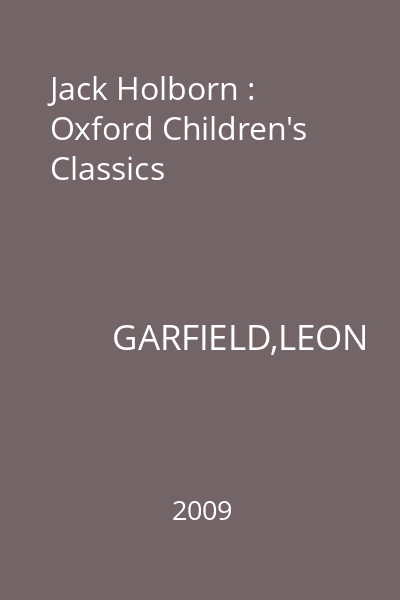 Jack Holborn : Oxford Children's Classics