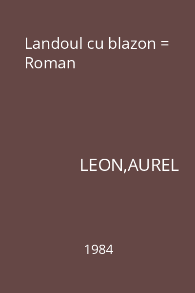 Landoul cu blazon = Roman