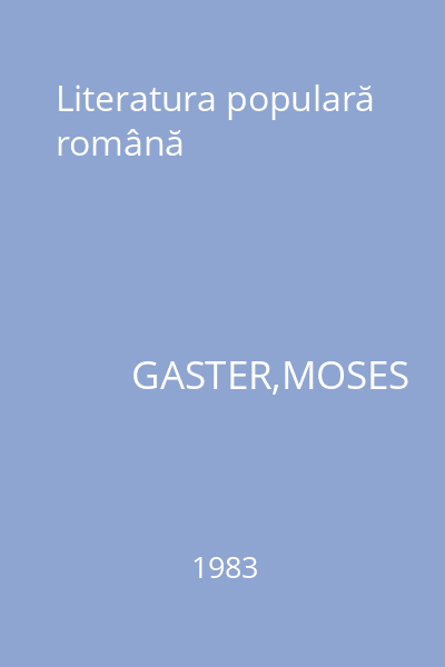 Literatura populară română