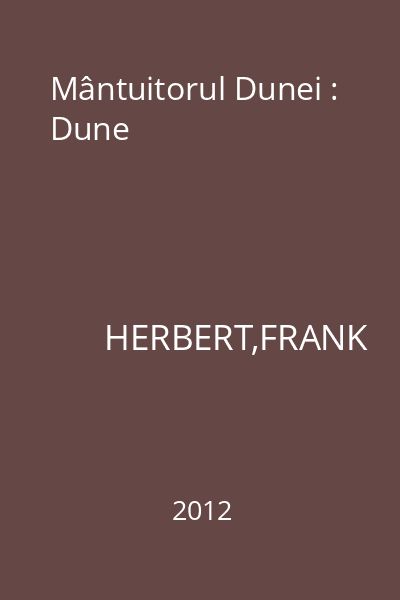 Mântuitorul Dunei : Dune