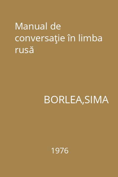 Manual de conversaţie în limba rusă