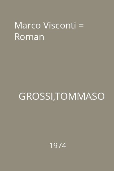 Marco Visconti = Roman