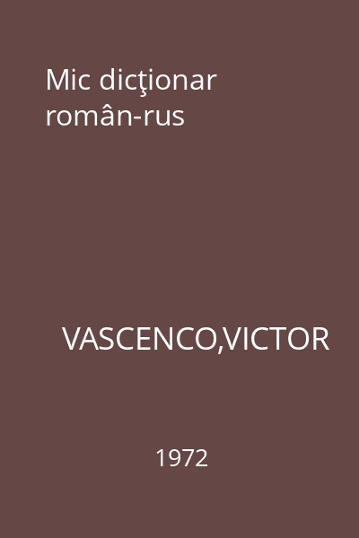 Mic dicţionar român-rus