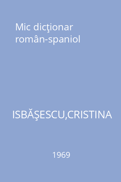 Mic dicţionar român-spaniol