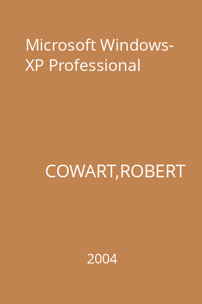 Microsoft Windows- XP Professional