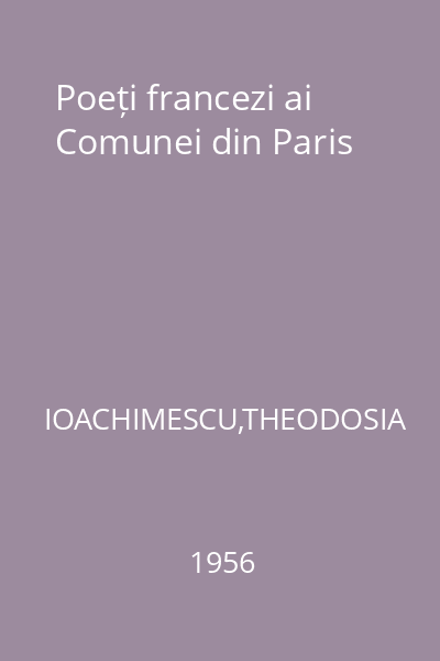 Poeți francezi ai Comunei din Paris