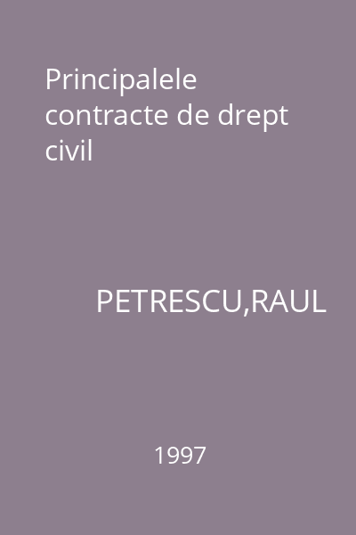 Principalele contracte de drept civil